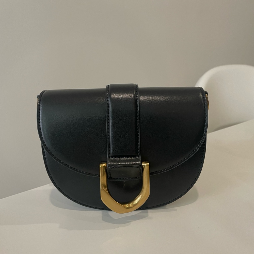 Charles & Keith | Mini Gabine Saddle Bag | Black
